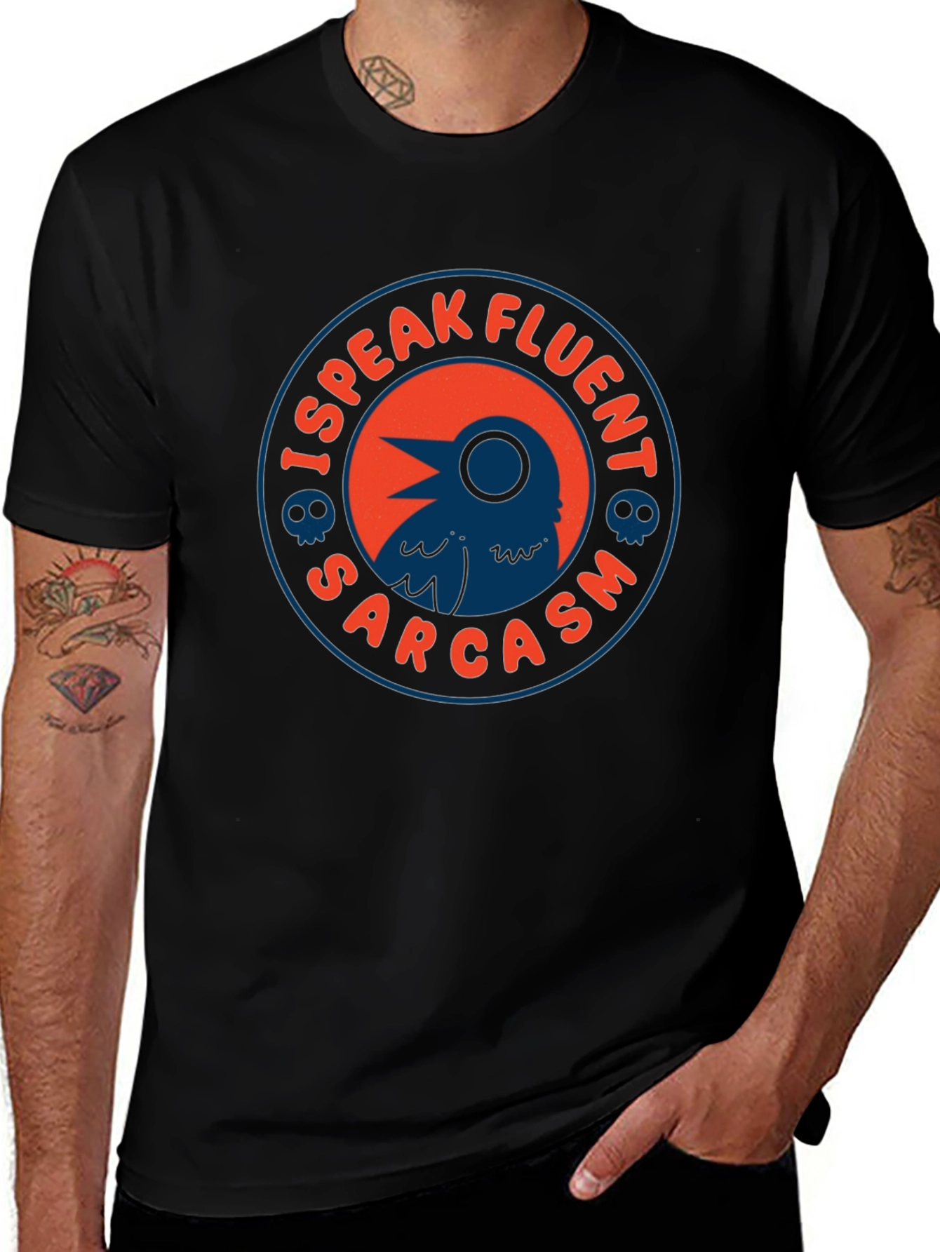 I Speak Fluent Sarcasm T-Shirt - Raven Design