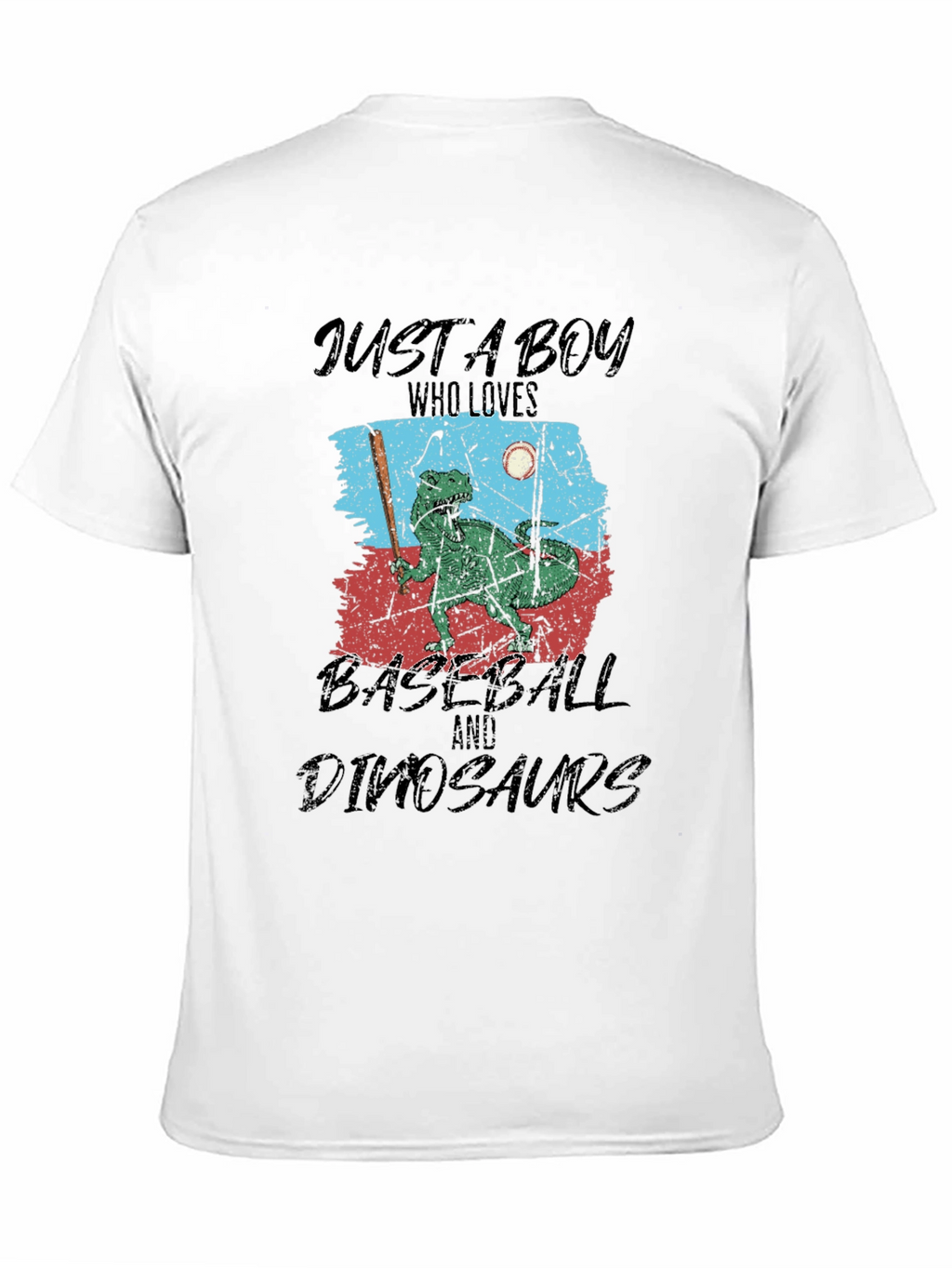 Just A Boy Who Loves Baseball and Dinosaurs T-Shirt