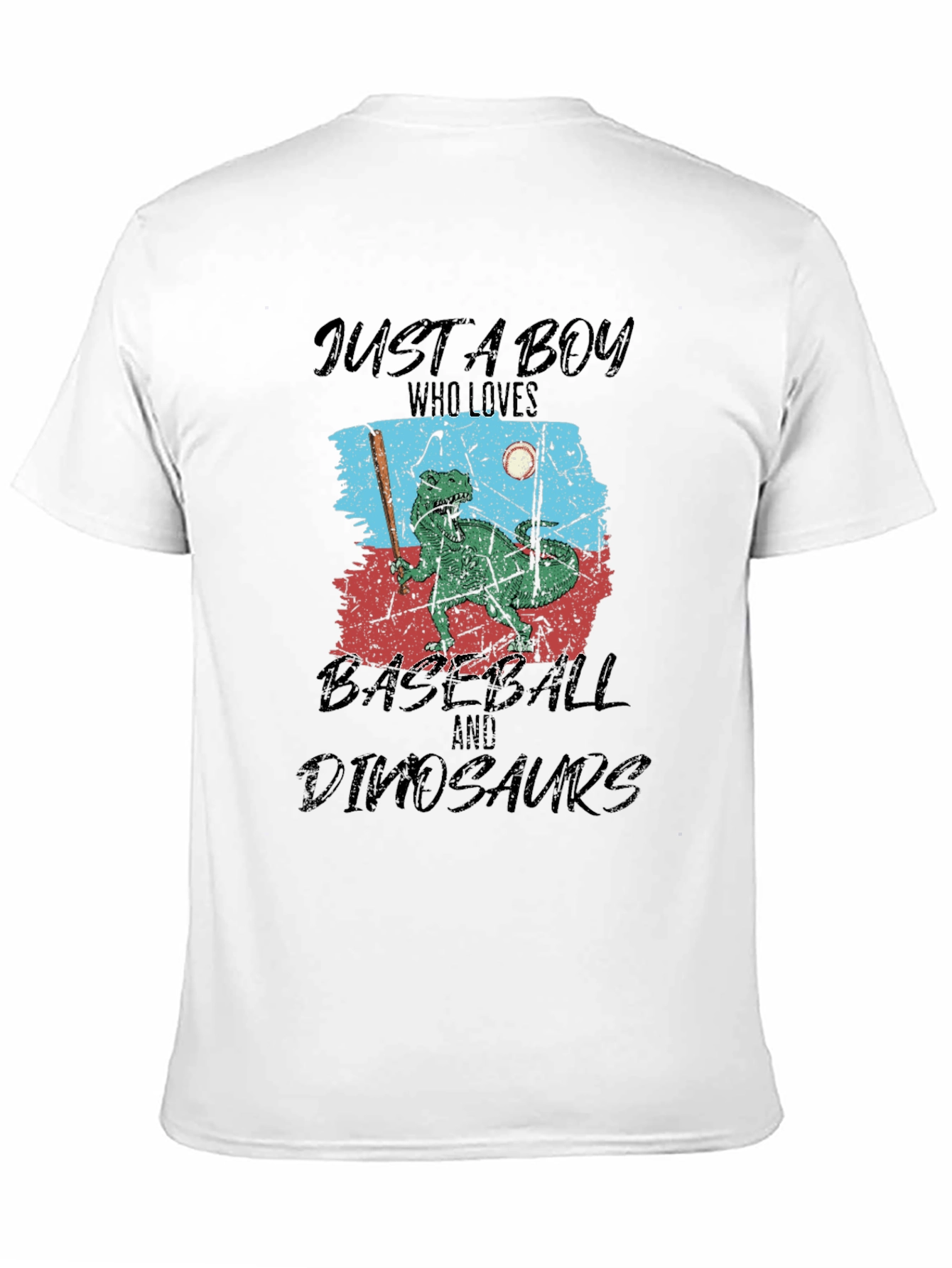 Just A Boy Who Loves Baseball and Dinosaurs T-Shirt