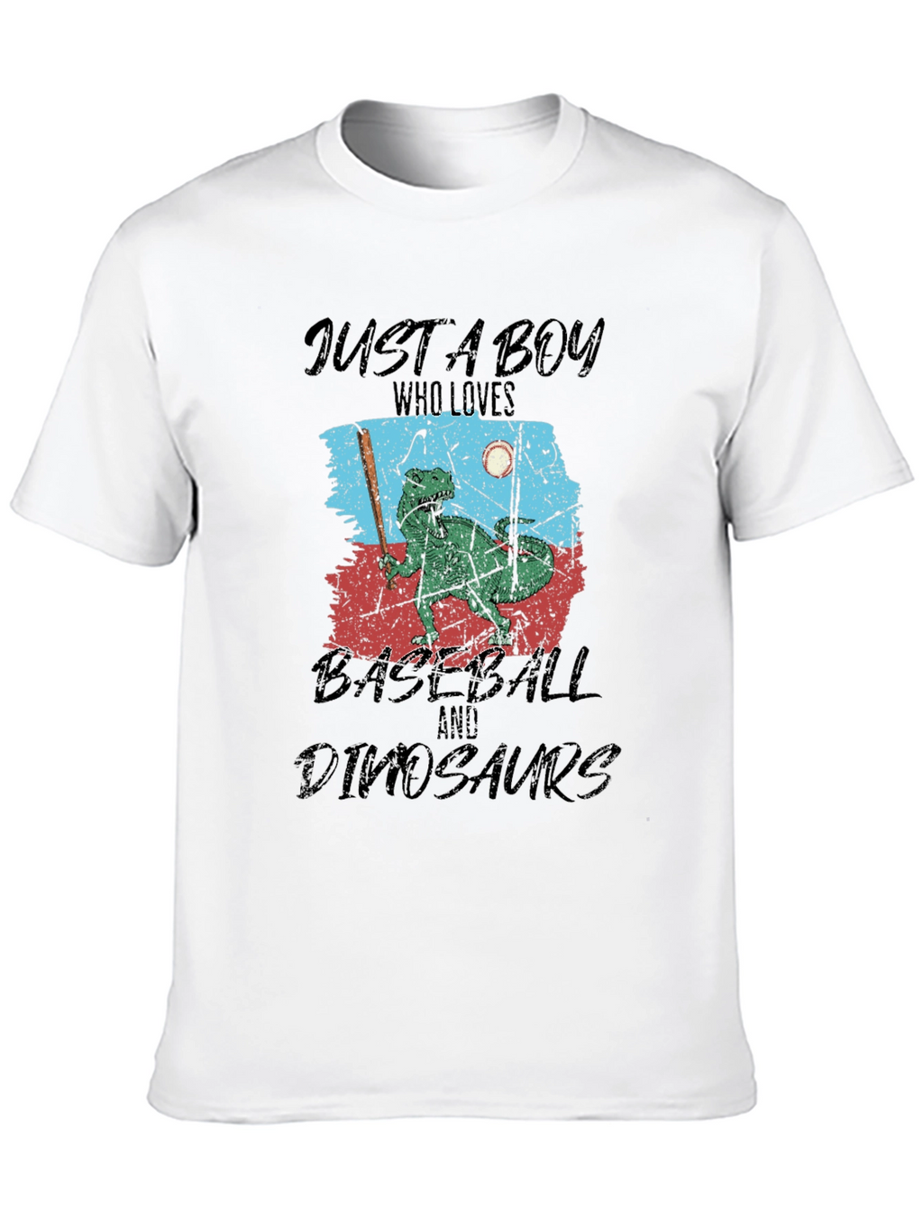 Just A Boy Who Loves Baseball and Dinosaurs T-Shirt