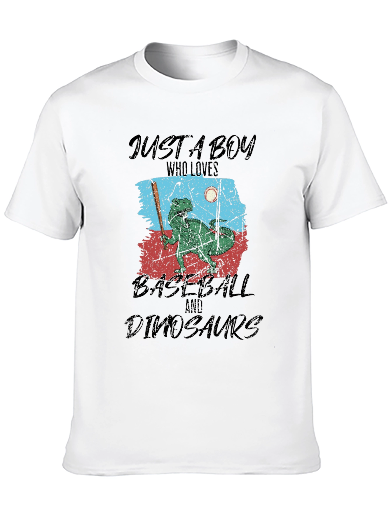 Just A Boy Who Loves Baseball and Dinosaurs T-Shirt