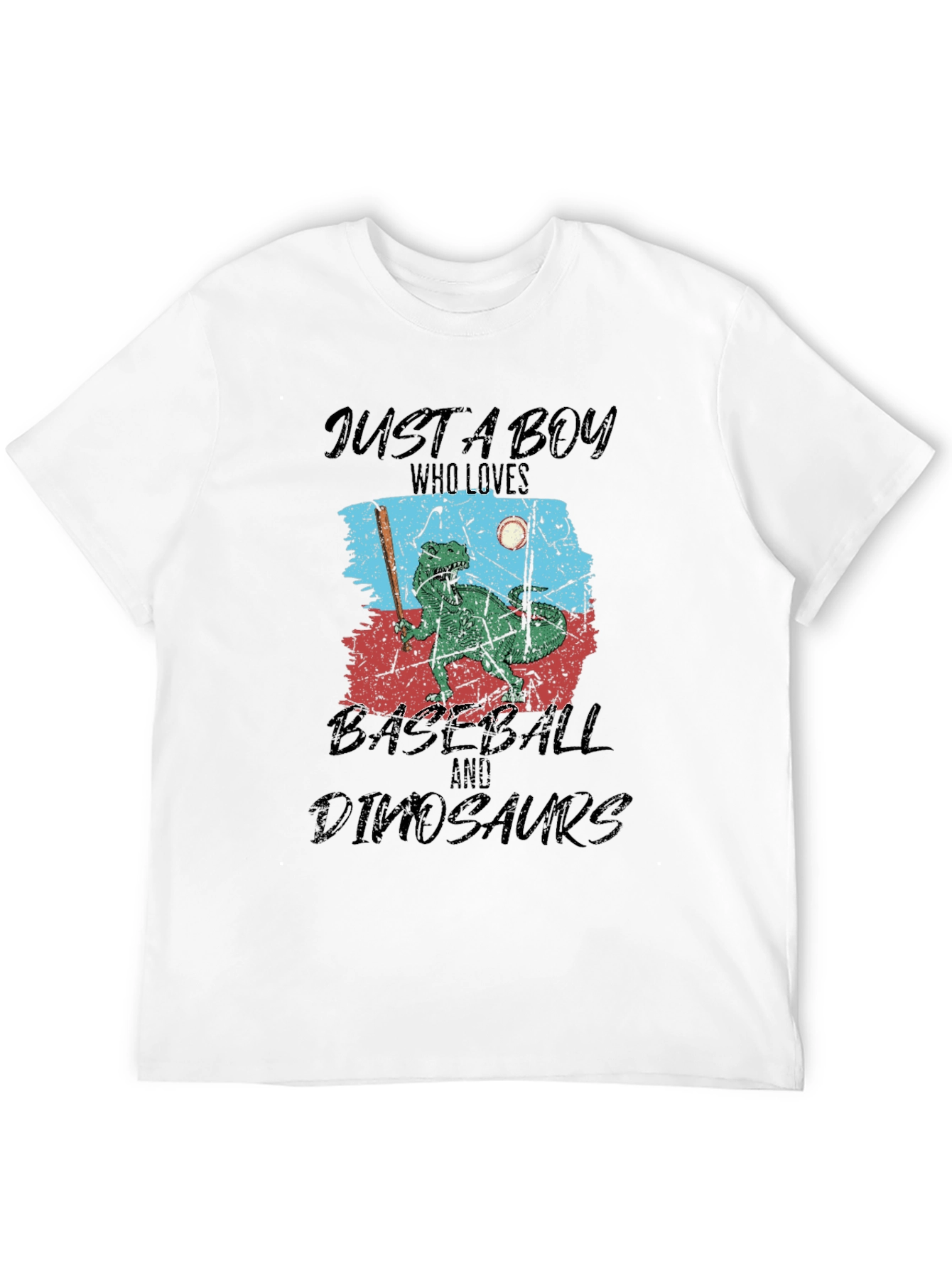 Just A Boy Who Loves Baseball and Dinosaurs T-Shirt