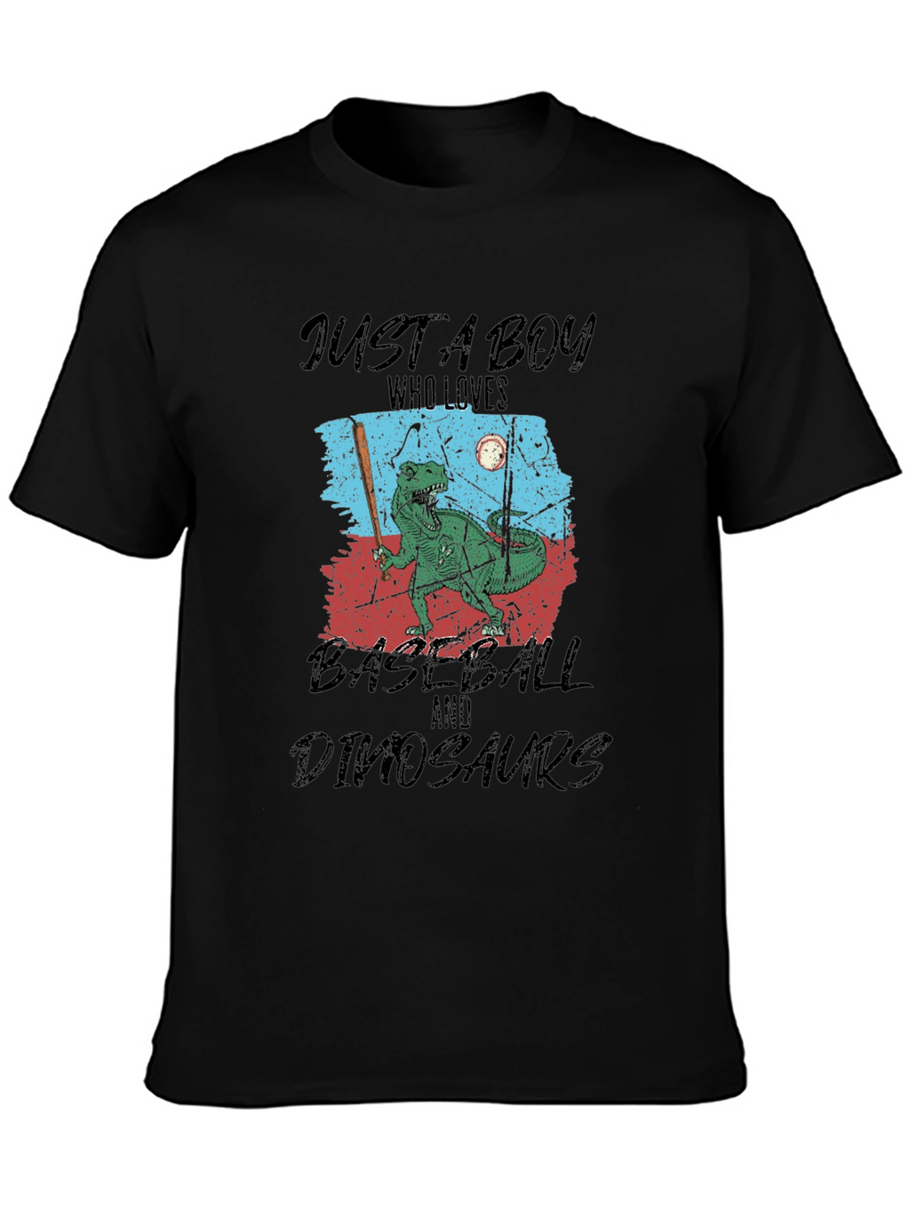 Just A Boy Who Loves Baseball and Dinosaurs T-Shirt