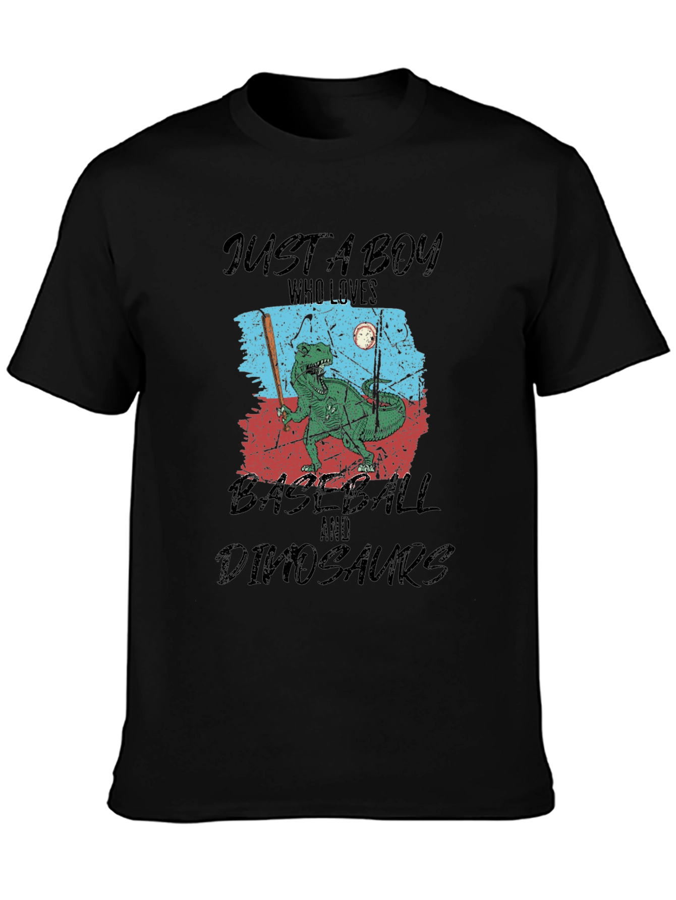 Just A Boy Who Loves Baseball and Dinosaurs T-Shirt