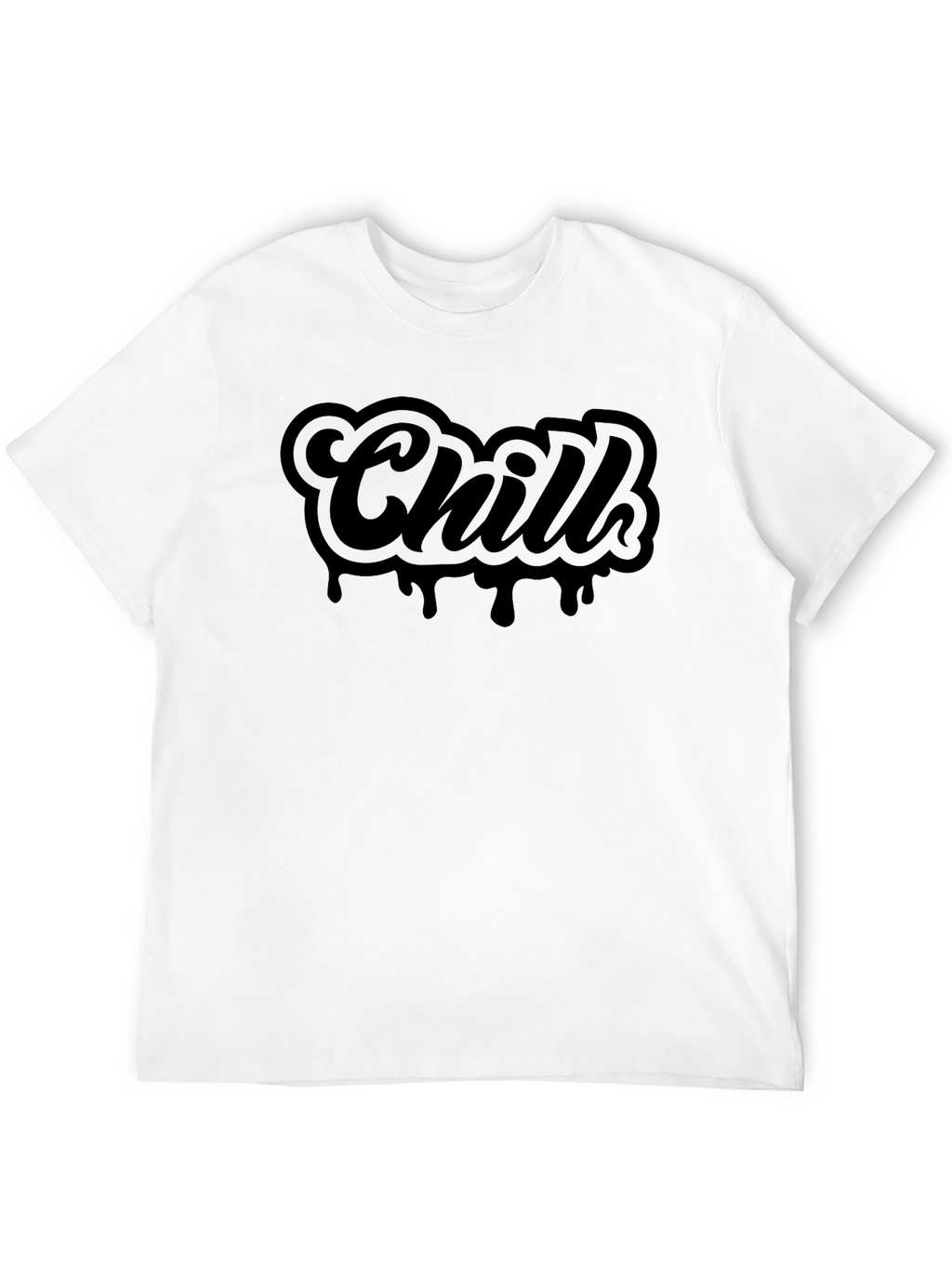 Chill Black Graphic T-Shirt - Casual Style