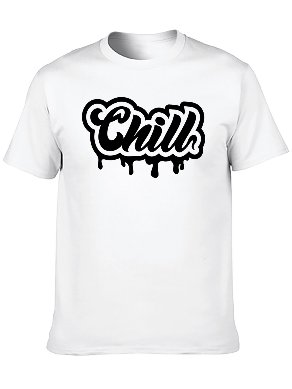Chill Black Graphic T-Shirt - Casual Style
