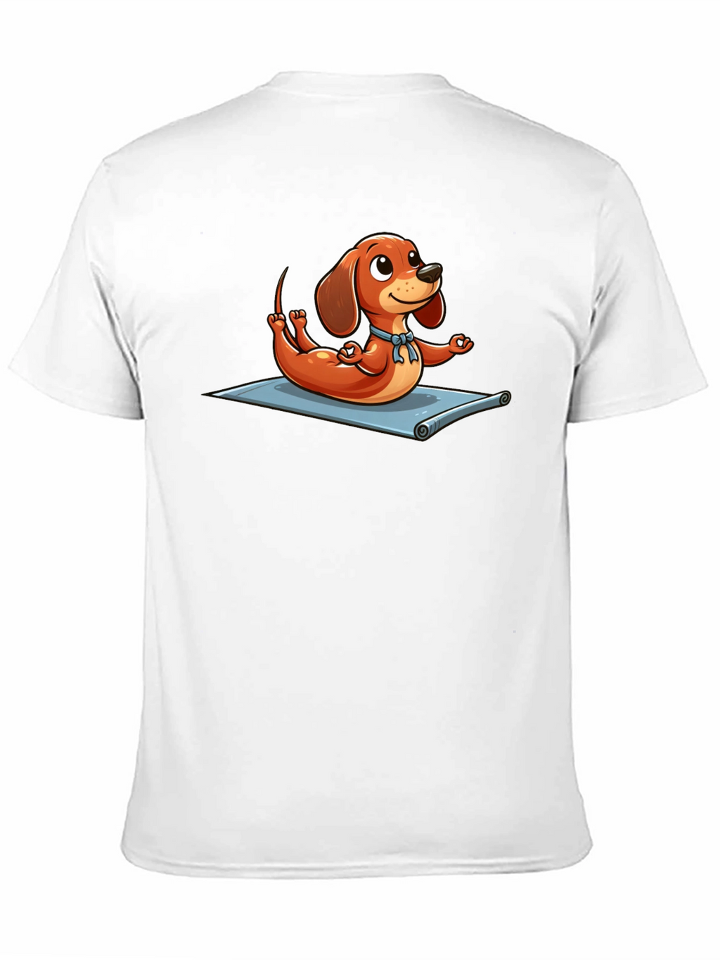 Yoga Dachshund T-Shirt - Funny Cartoon Dog Tee