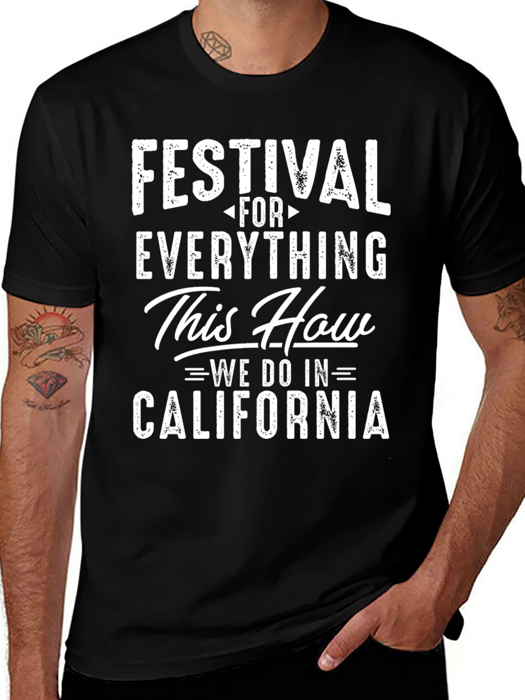 Festival Everything California Graphic Tee - Black