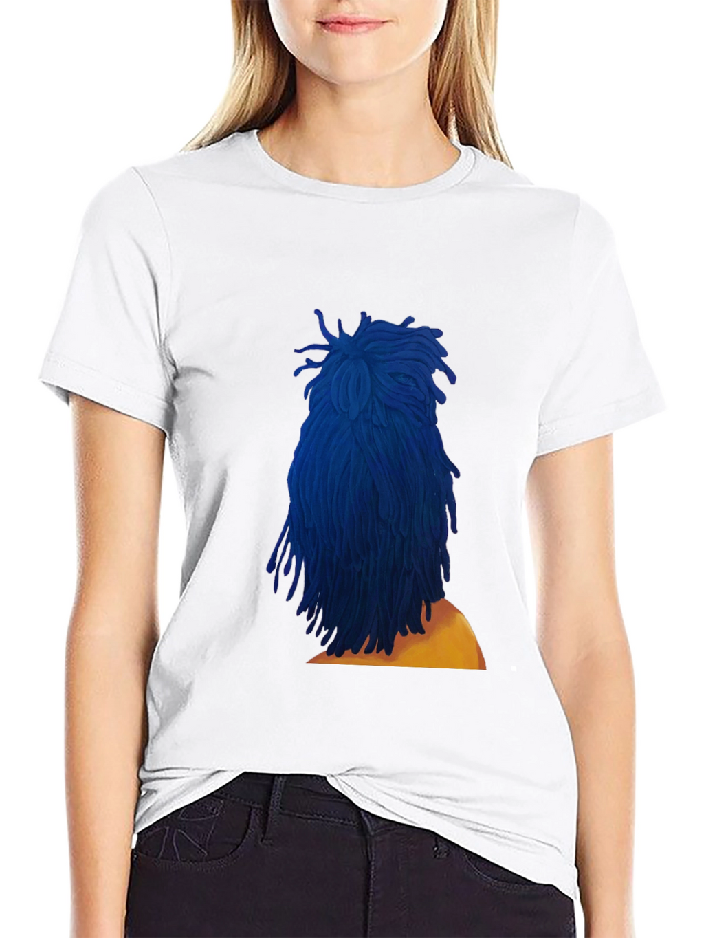 Blue Dreadlocks Graphic T-Shirt - Stylish & Unique