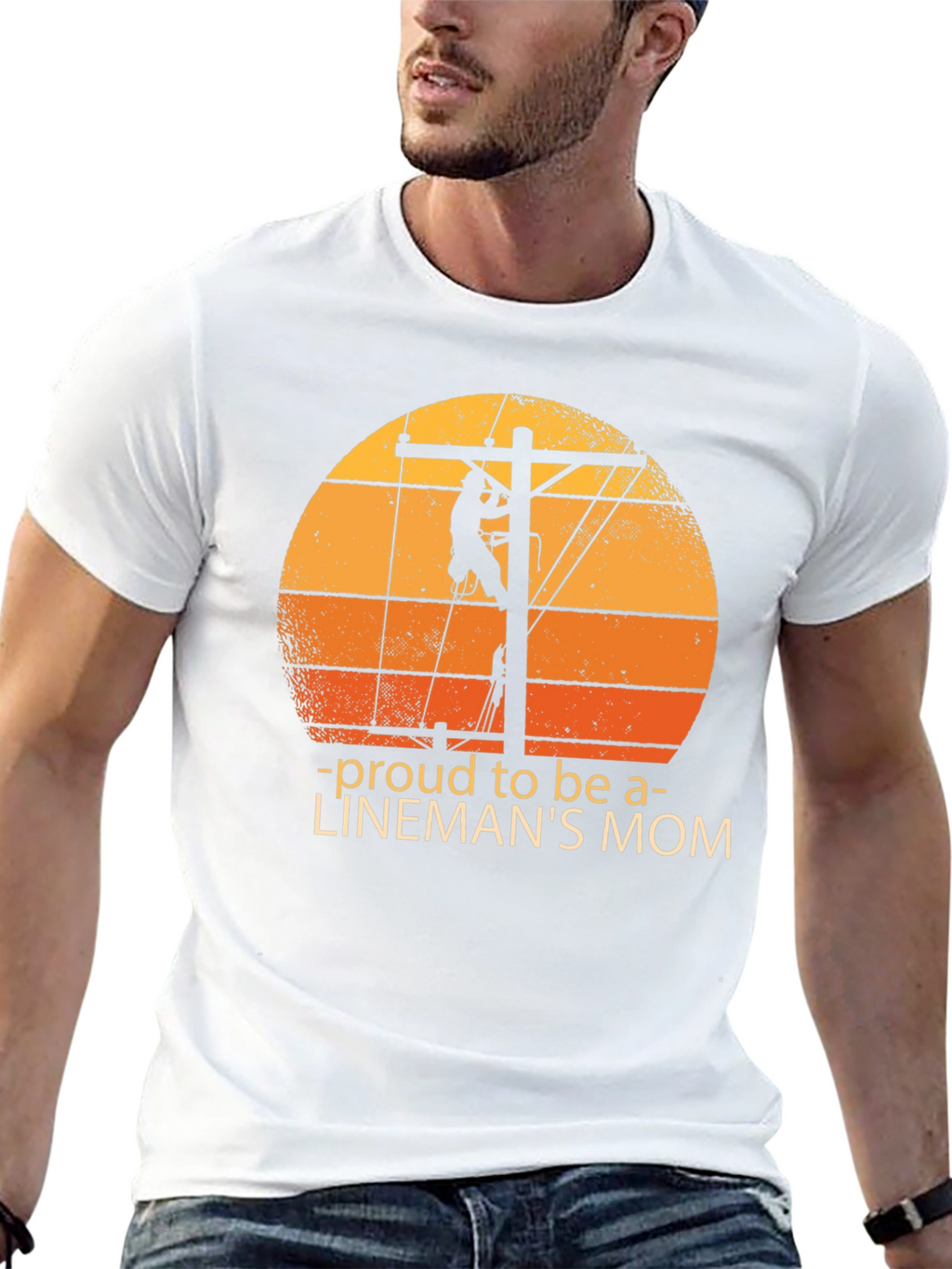 Proud Linemans Mom Graphic Tee