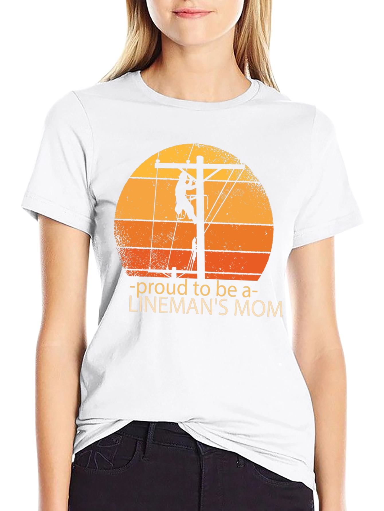 Proud Linemans Mom Graphic Tee