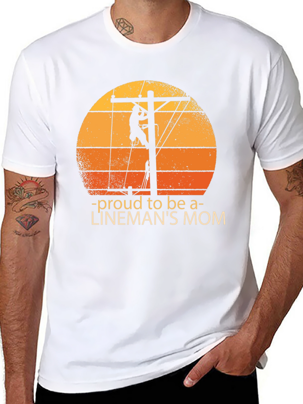 Proud Linemans Mom Graphic Tee