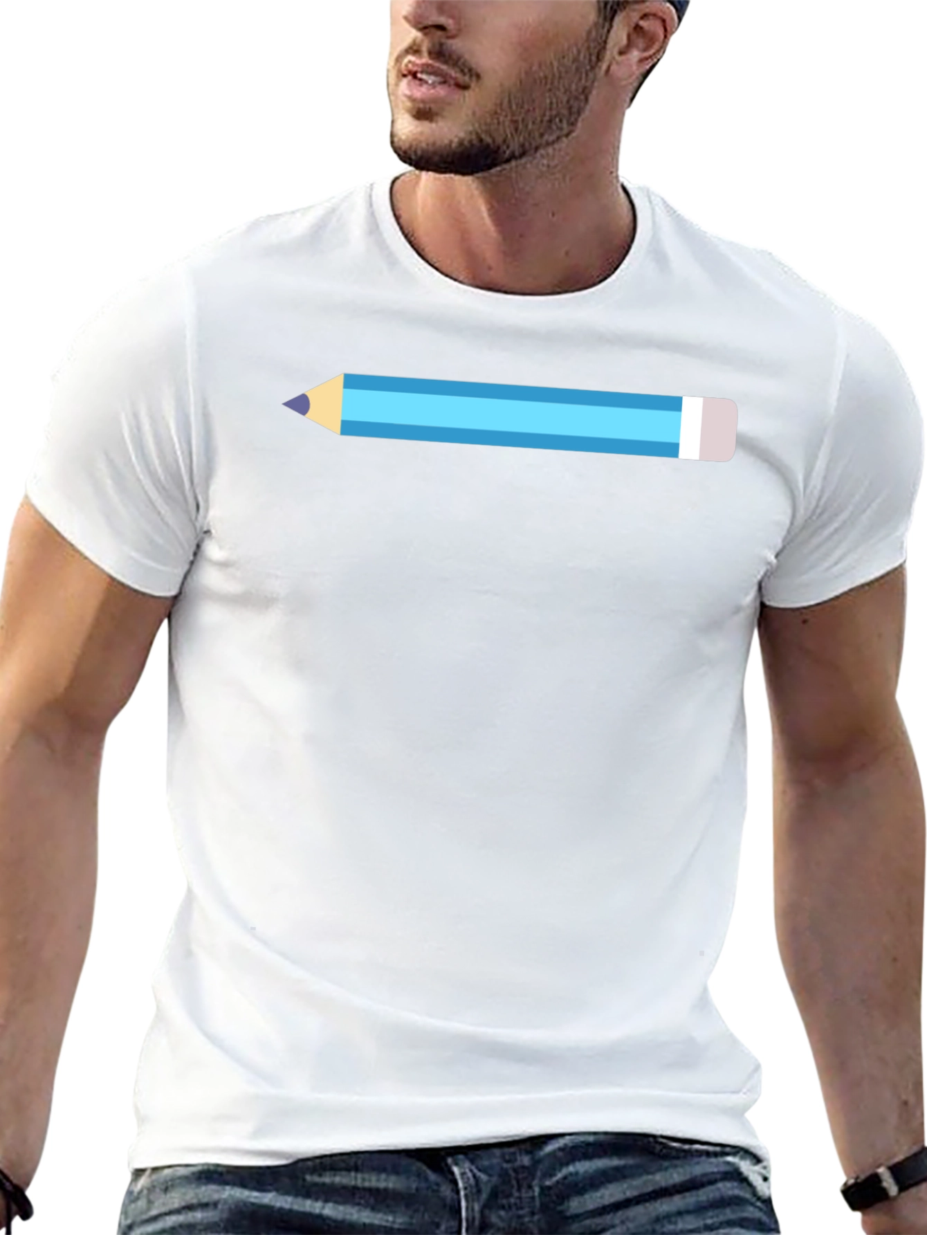 Pencil Graphic T-Shirt - Novelty Tee