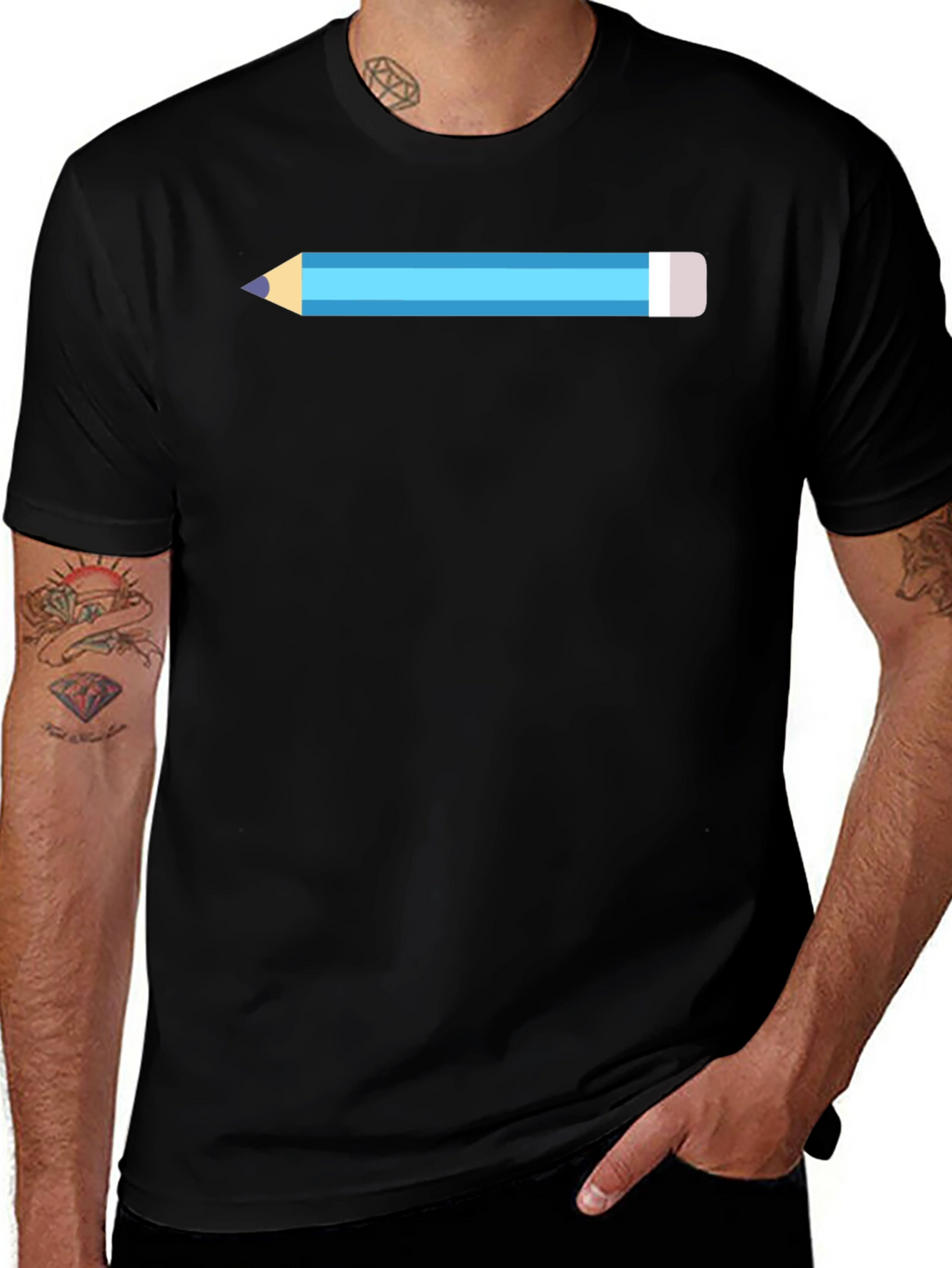 Pencil Graphic T-Shirt - Novelty Tee