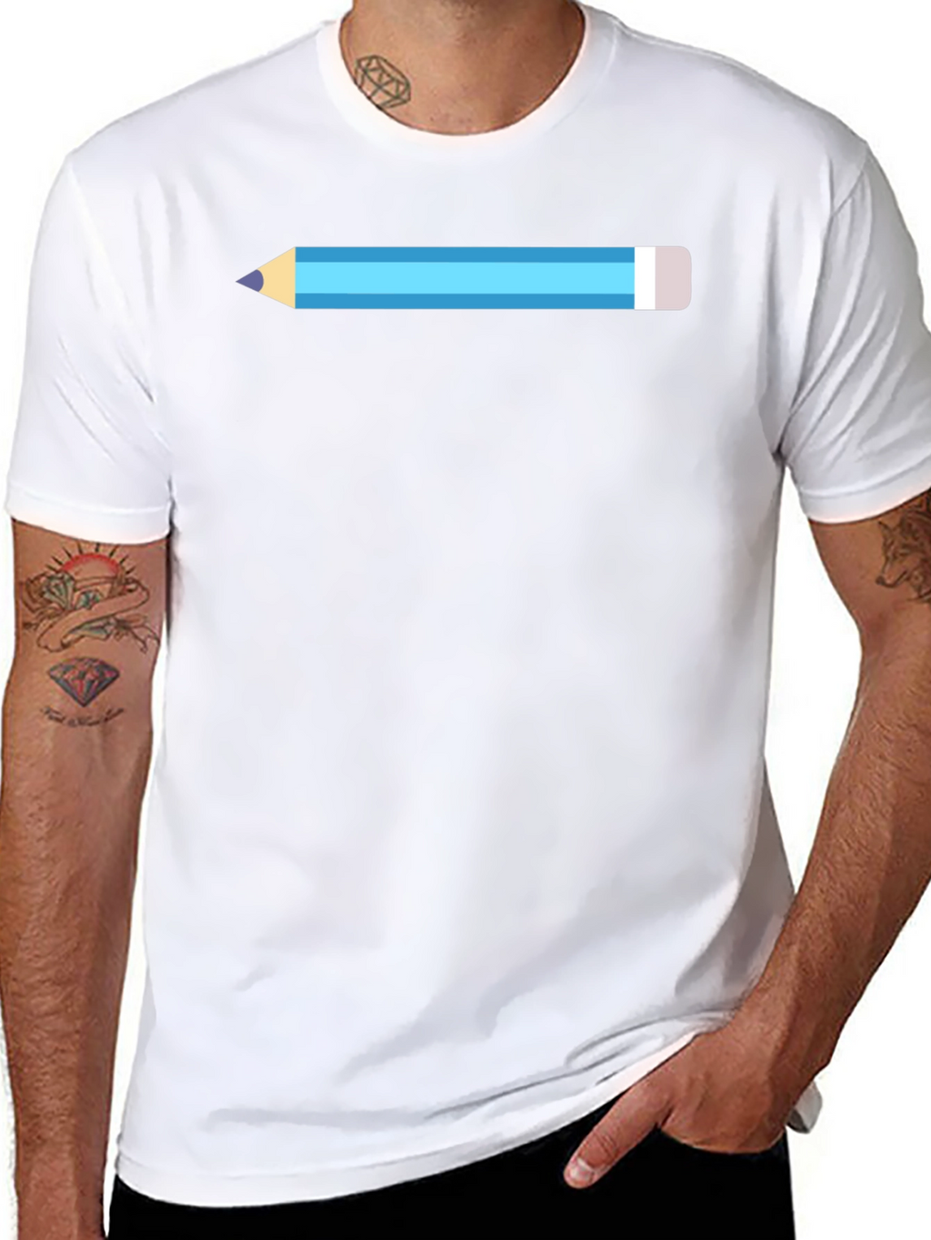 Pencil Graphic T-Shirt - Novelty Tee