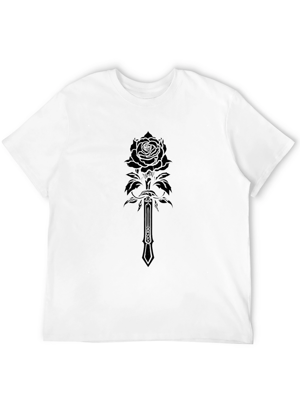 Rose & Sword Black Graphic Tee