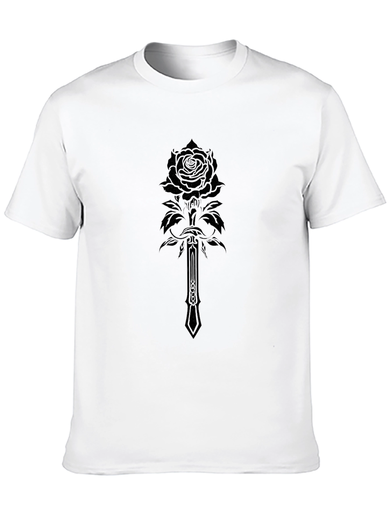 Rose & Sword Black Graphic Tee