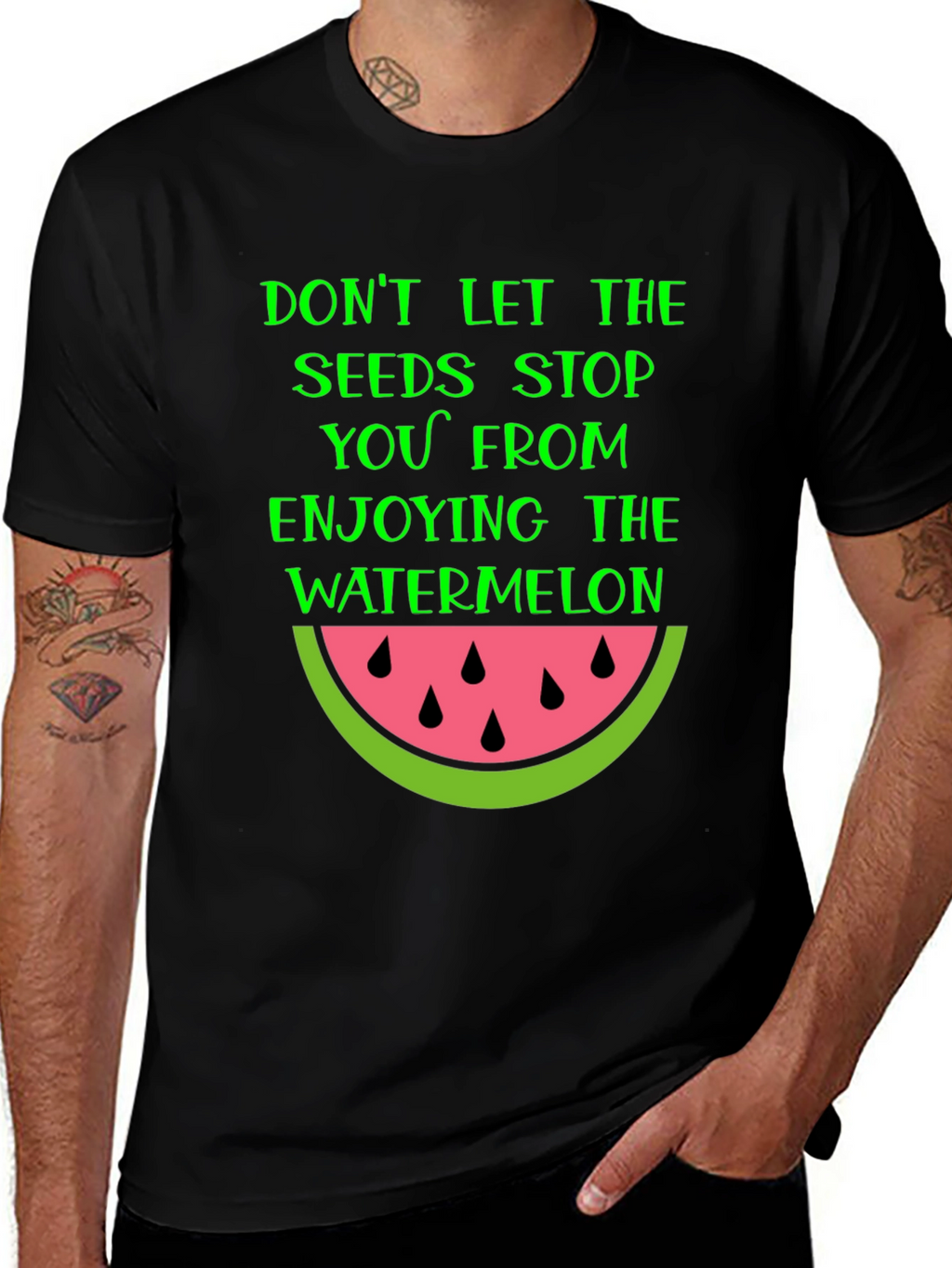 Watermelon Seeds Graphic T-Shirt - Enjoy the Fruit!