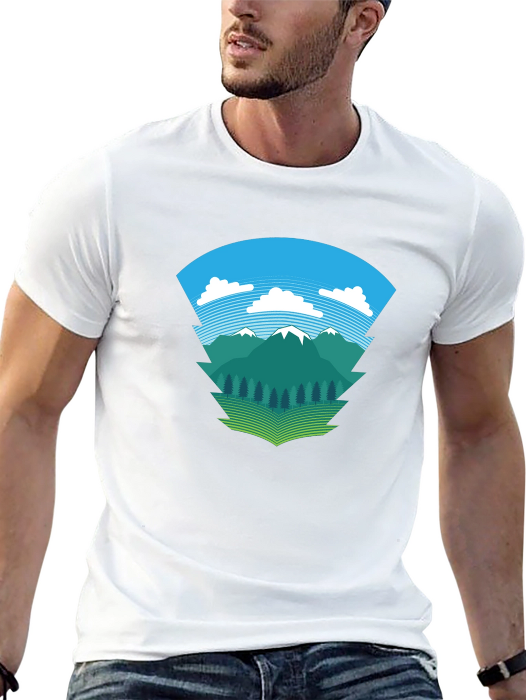 Mountain Graphic Black Tee
