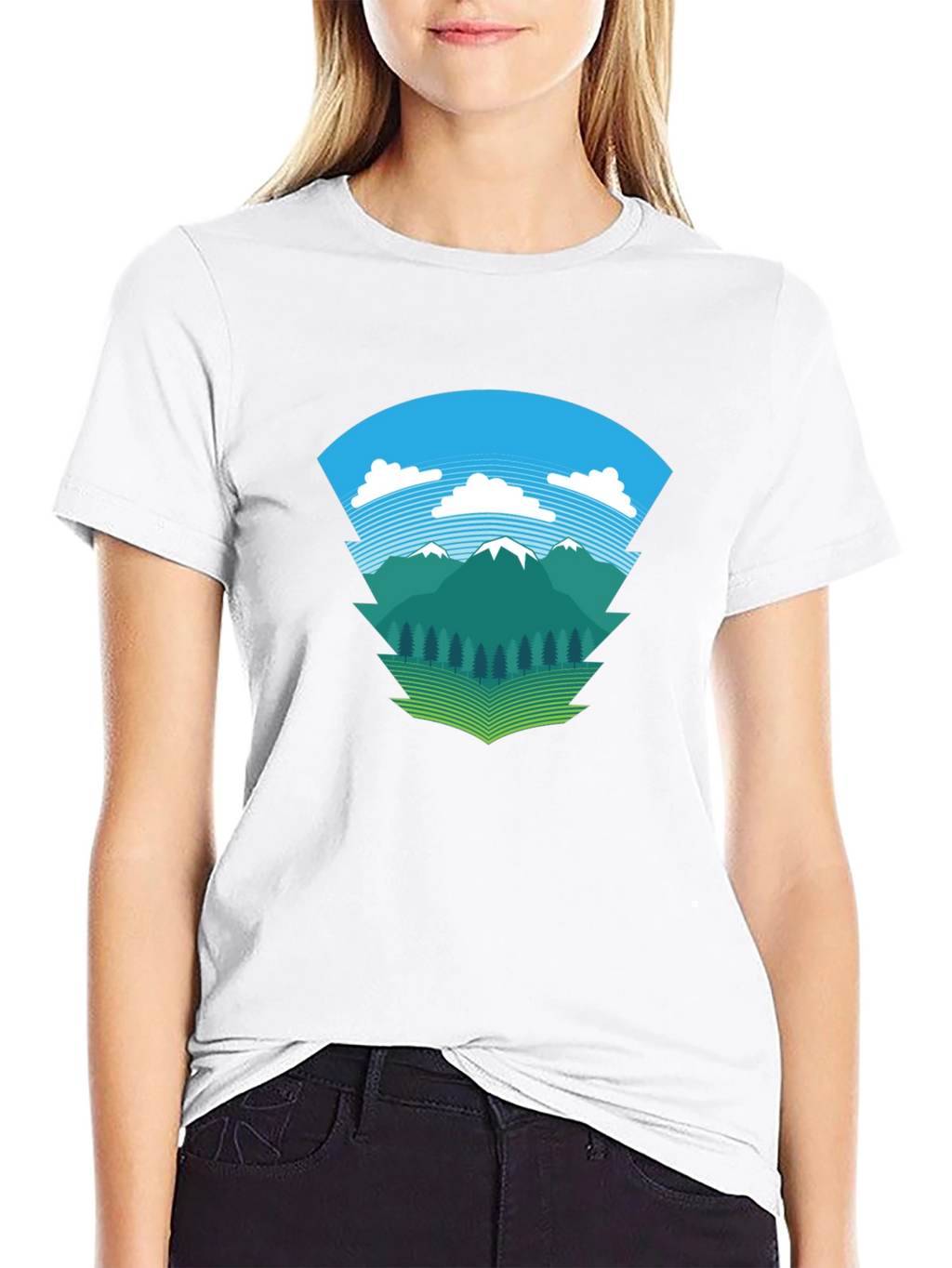 Mountain Graphic Black Tee