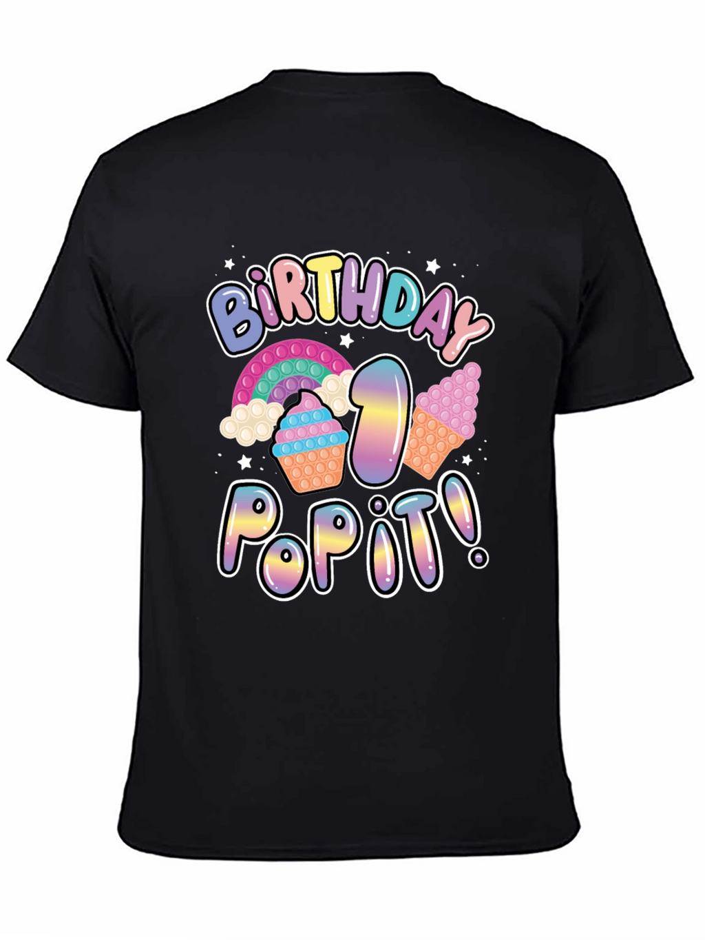 Birthday Pop It! Black T-Shirt