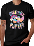 Birthday Pop It! Black T-Shirt