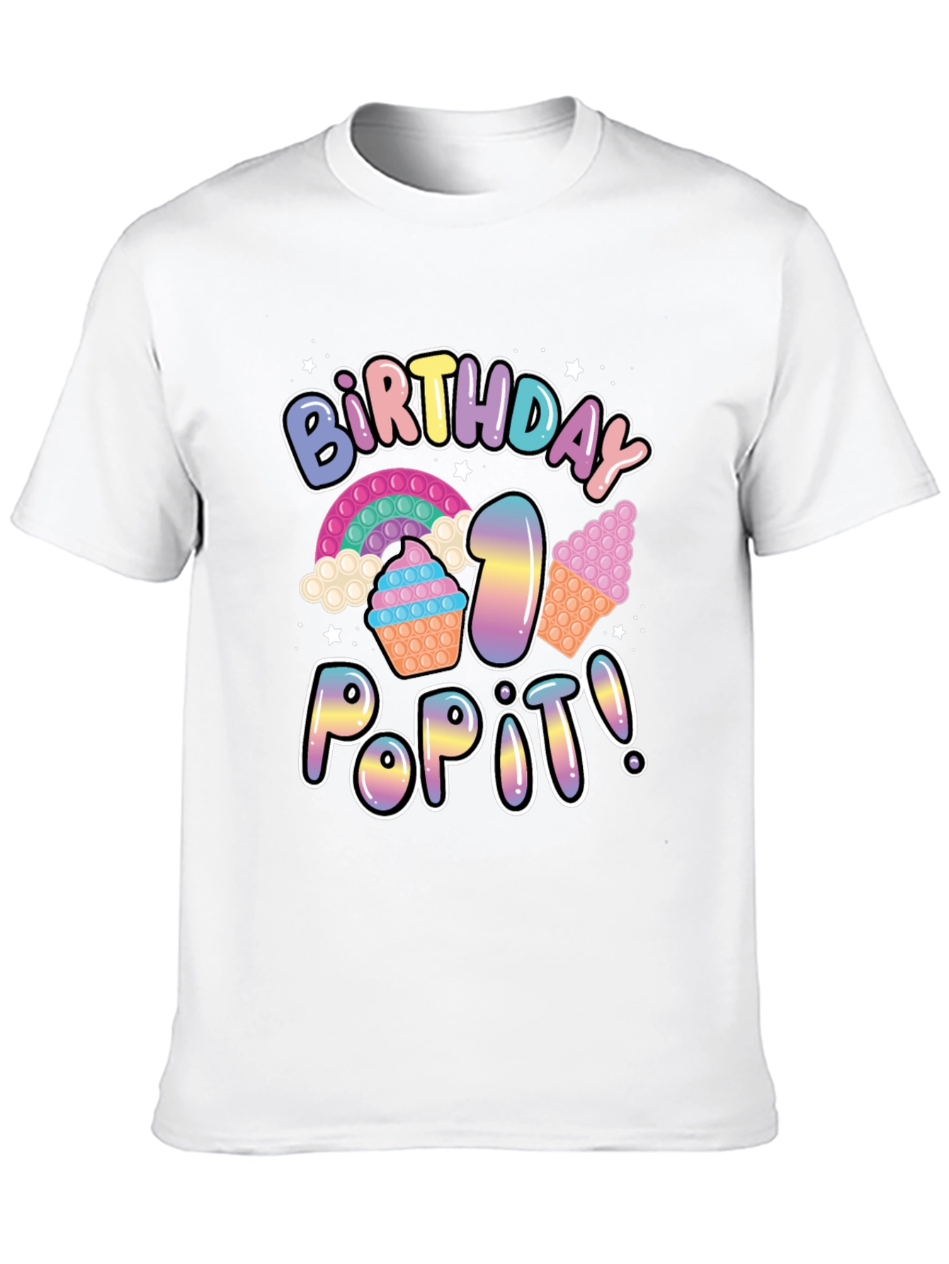 Birthday Pop It! Black T-Shirt