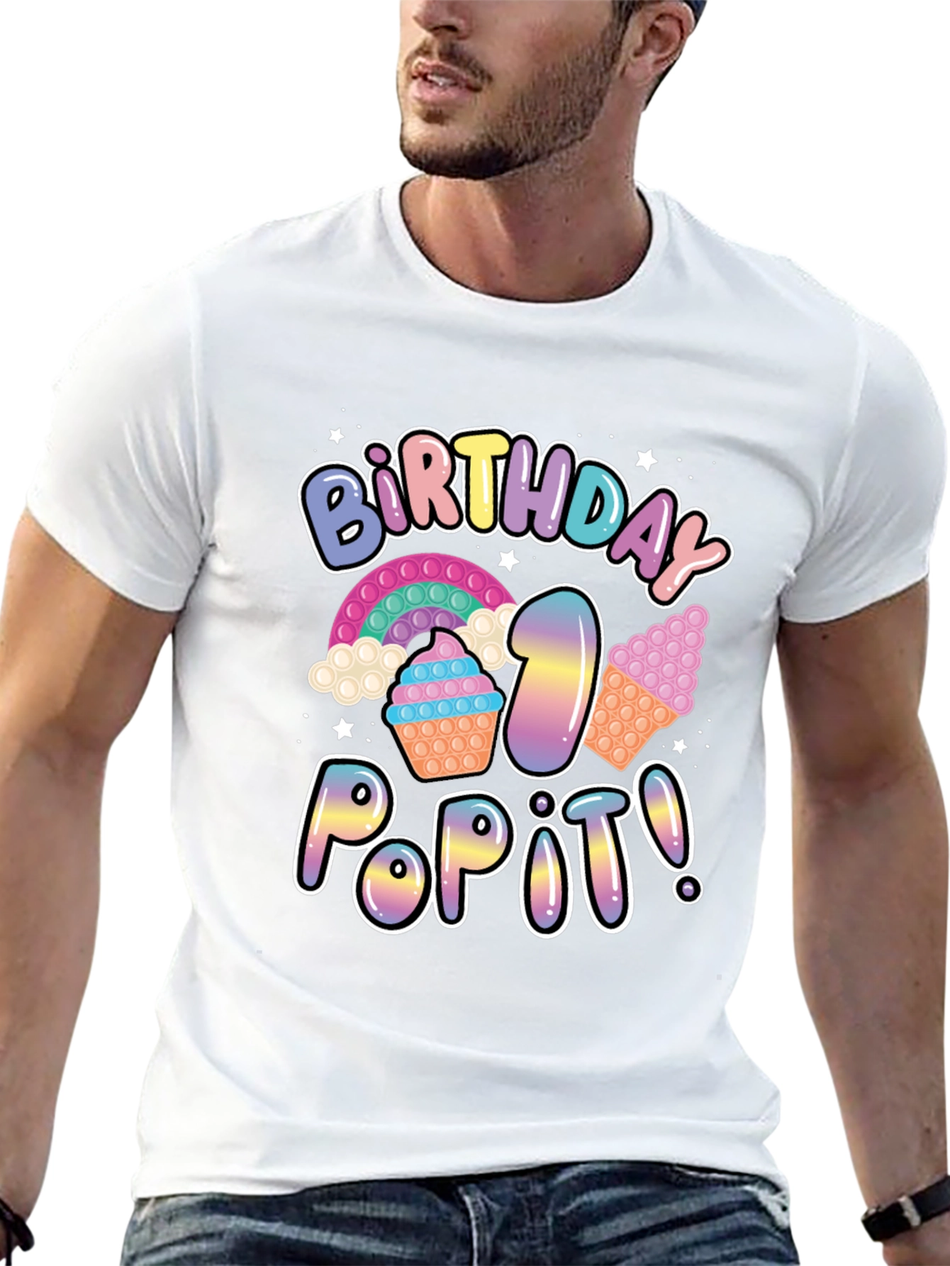 Birthday Pop It! Black T-Shirt