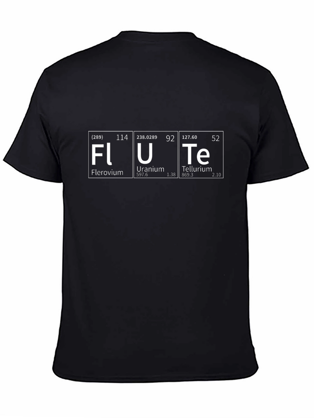 Funny Periodic Table Flute Black T-Shirt