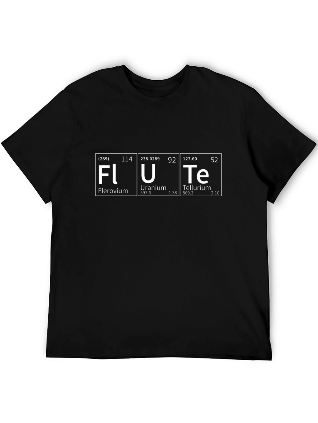 Funny Periodic Table Flute Black T-Shirt
