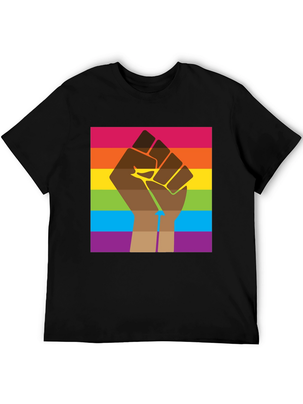 Pride Fist Graphic Tee - Black