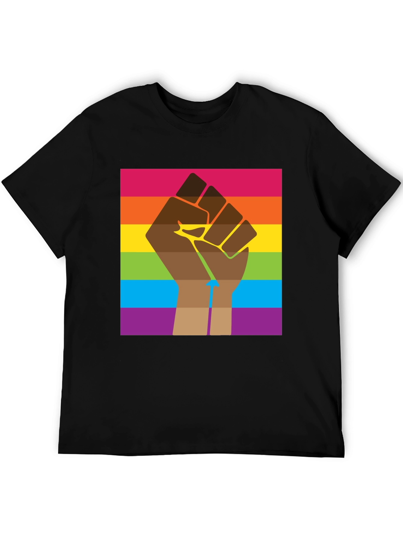 Pride Fist Graphic Tee - Black