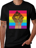 Pride Fist Graphic Tee - Black
