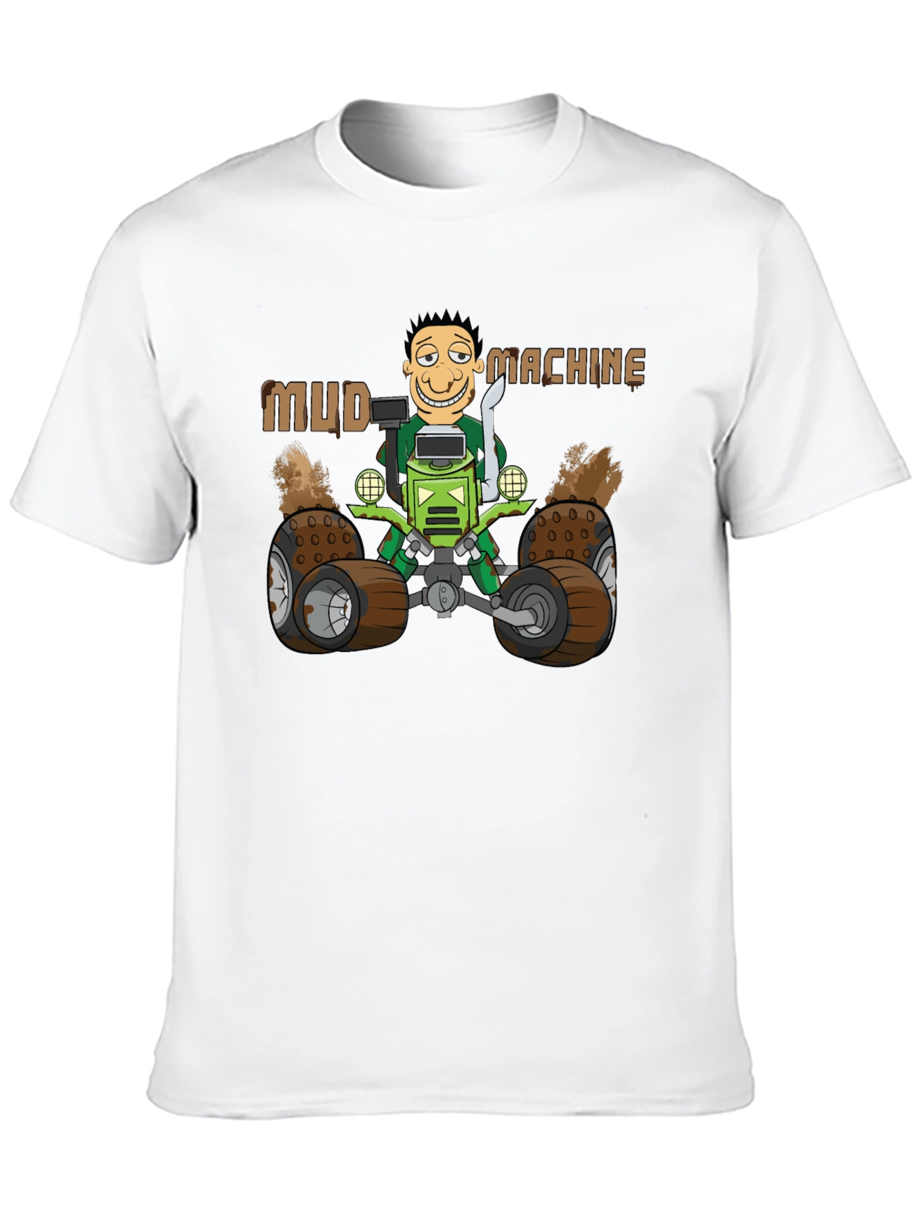 Mud Machine Cartoon Graphic T-Shirt
