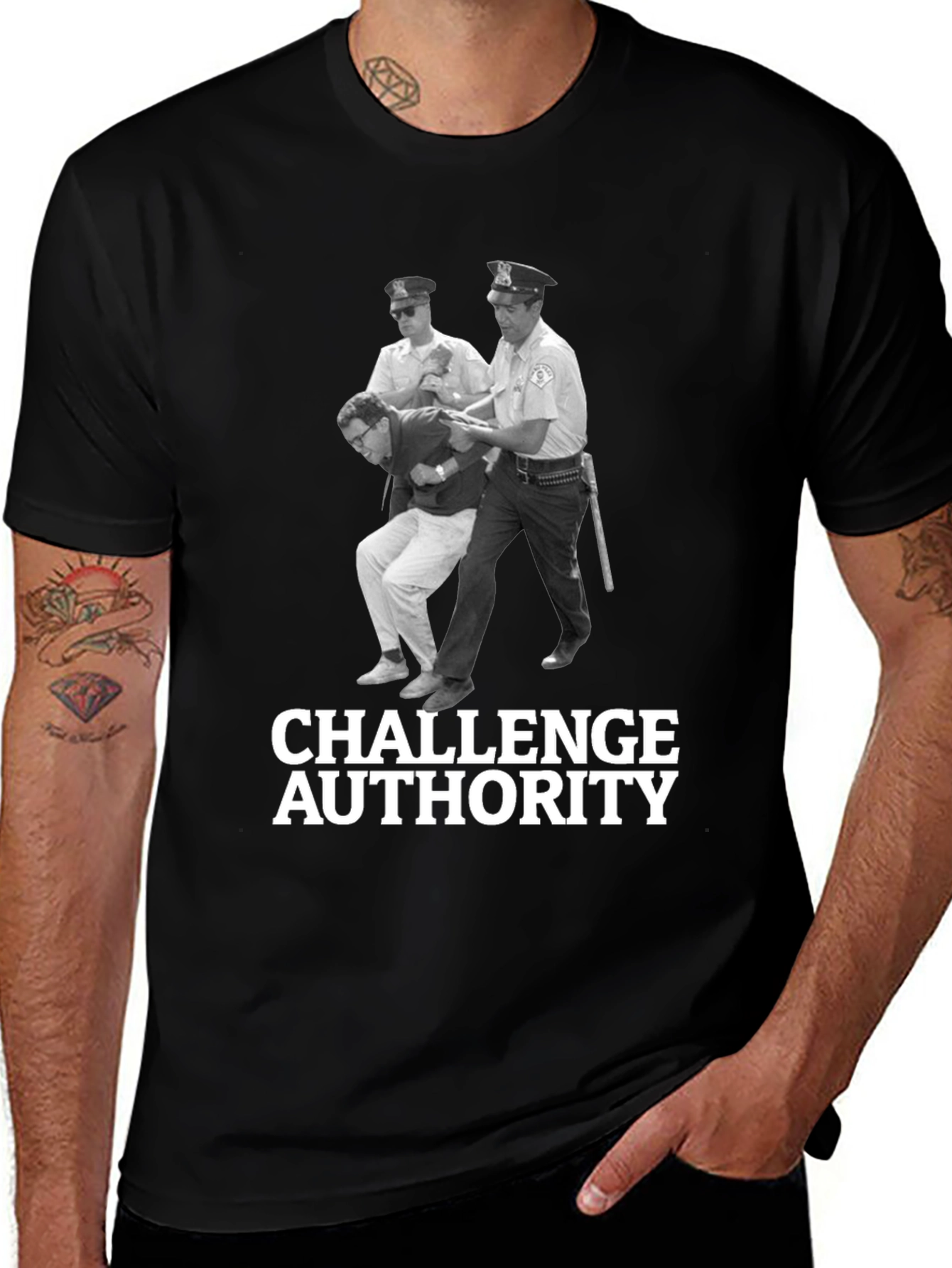 Challenge Authority Graphic Tee - Bold Rebellion Style