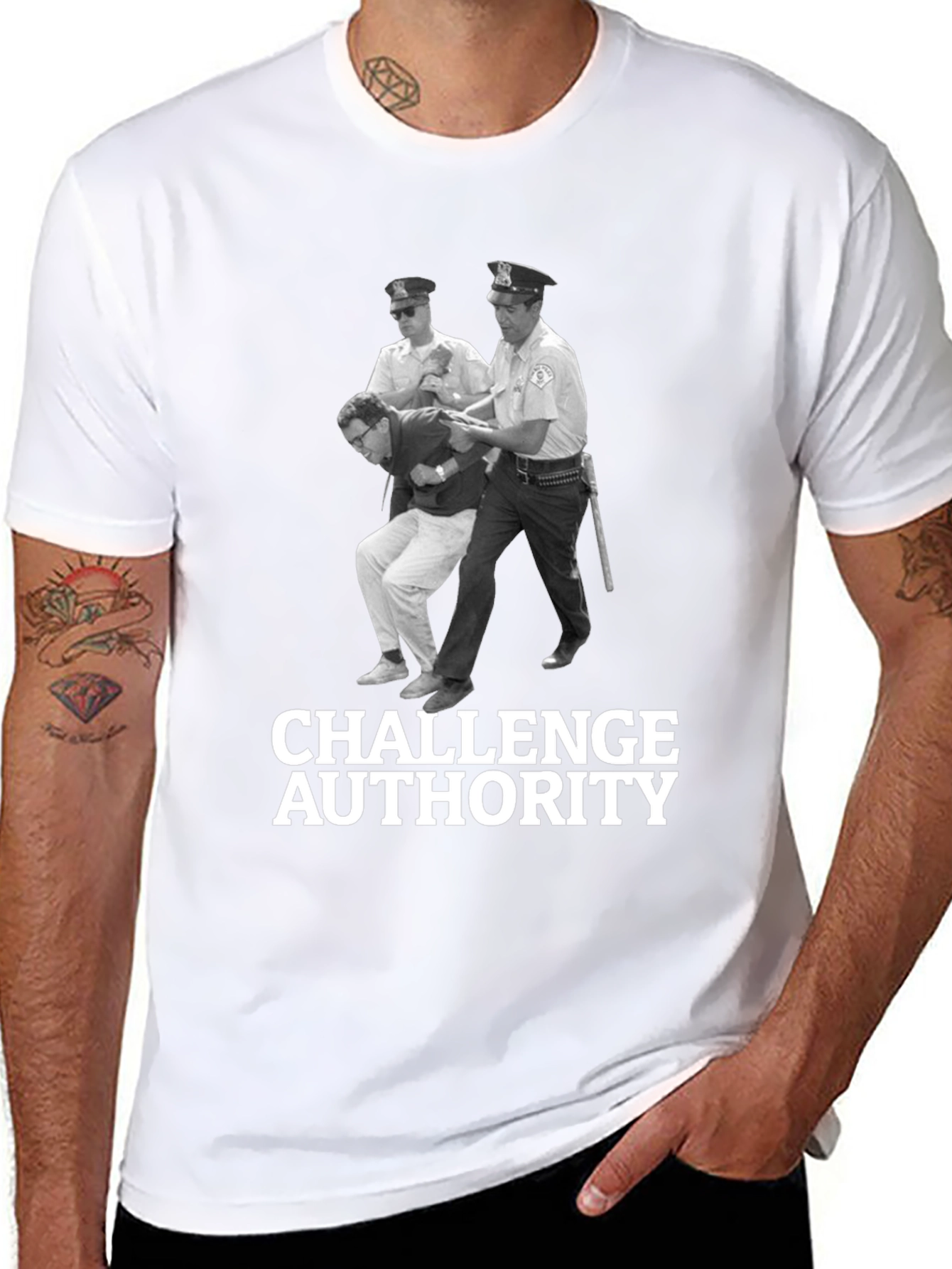 Challenge Authority Graphic Tee - Bold Rebellion Style