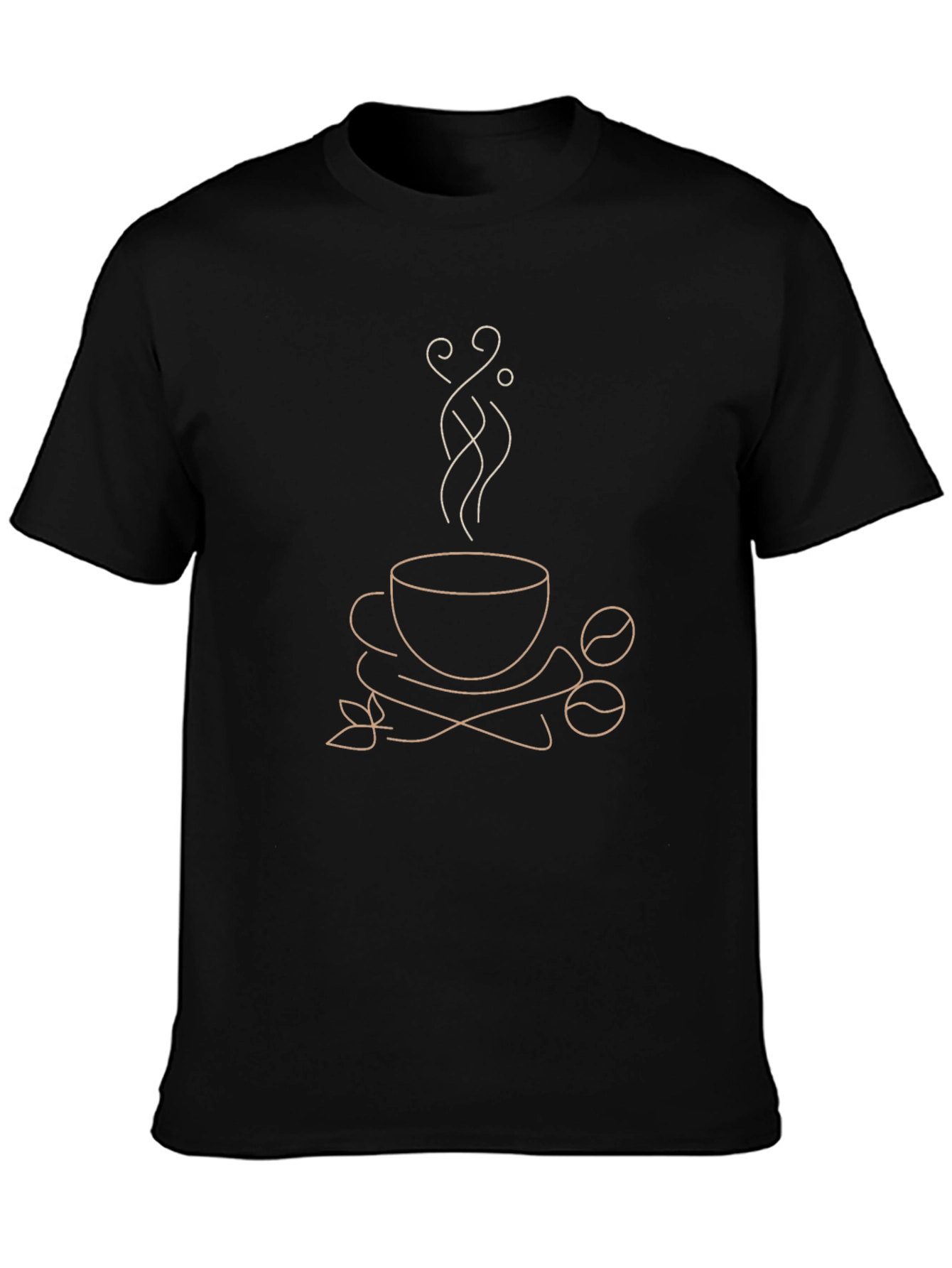 Coffee Lovers Graphic Tee - Unique Line Art Design