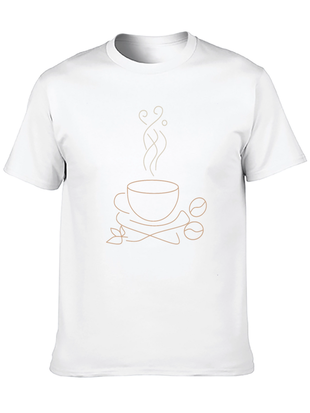 Coffee Lovers Graphic Tee - Unique Line Art Design