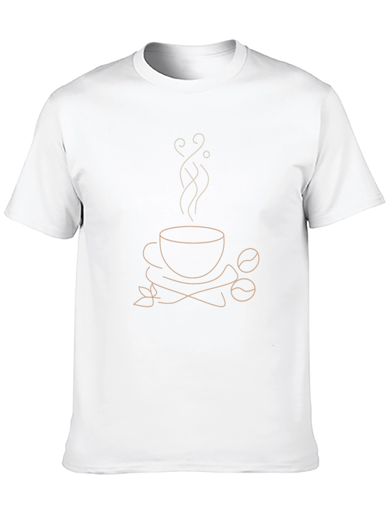 Coffee Lovers Graphic Tee - Unique Line Art Design