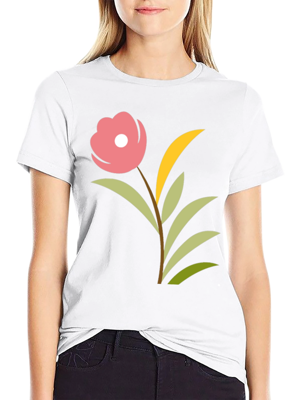 Floral Graphic Tee - Black
