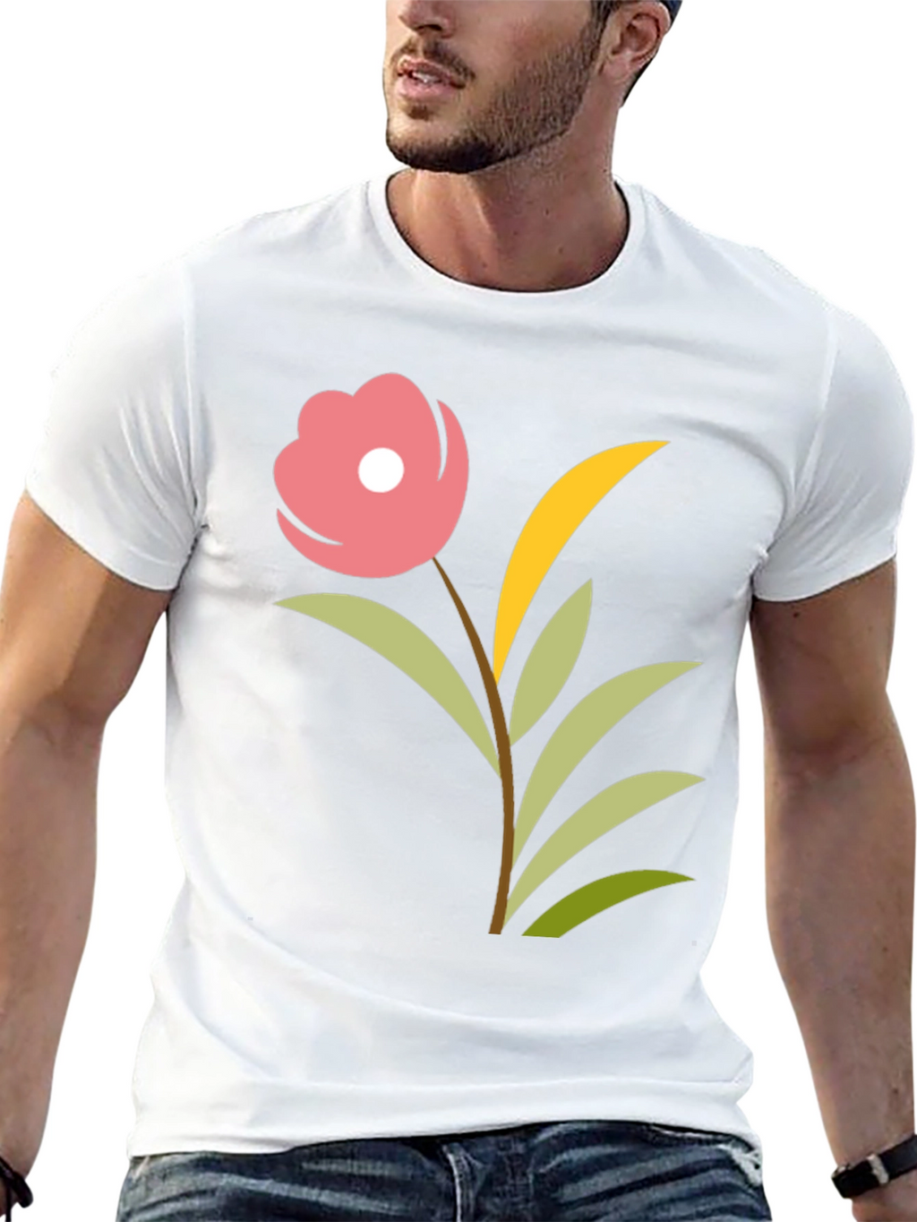 Floral Graphic Tee - Black