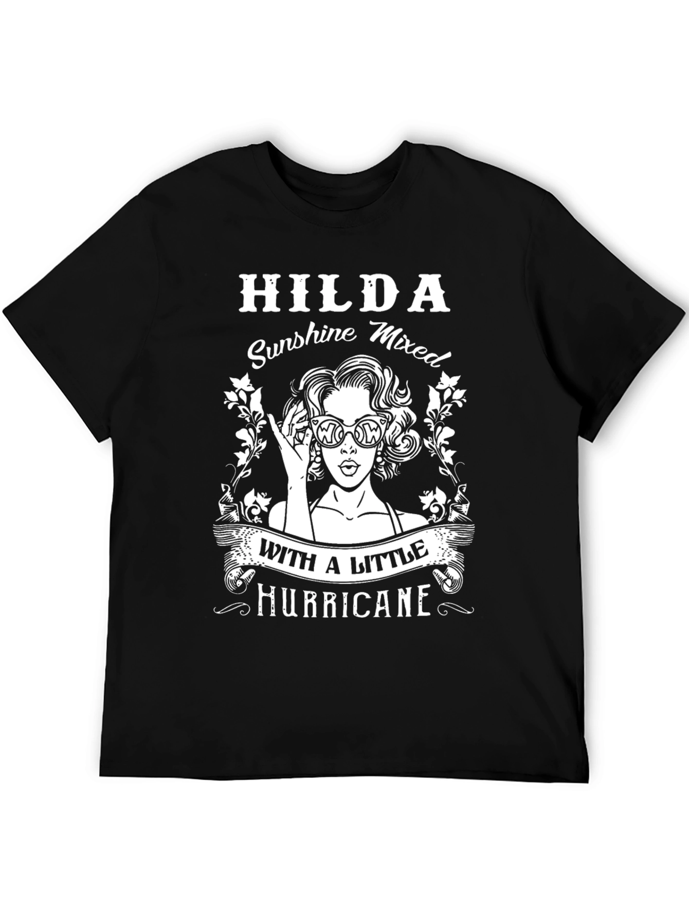 HILDA Sunshine & Hurricane Black T-Shirt