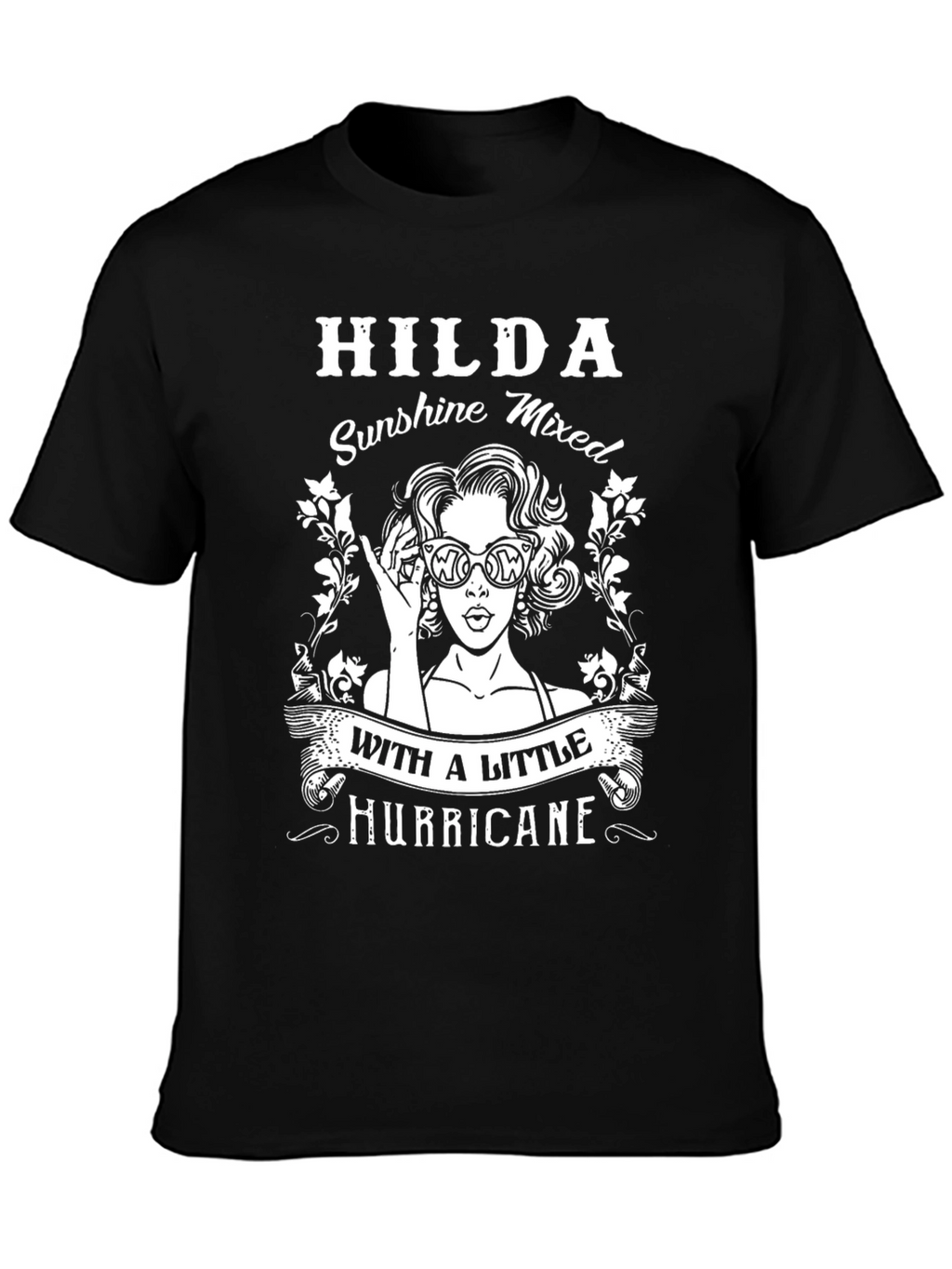 HILDA Sunshine & Hurricane Black T-Shirt