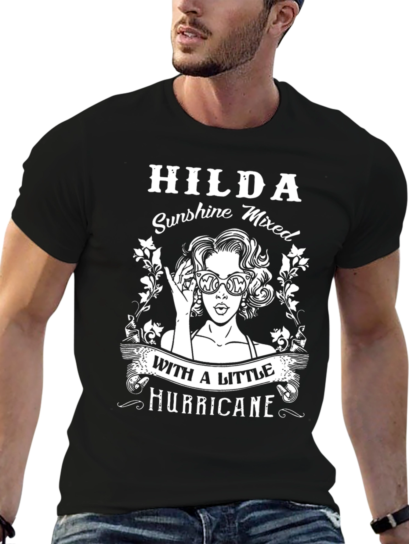 HILDA Sunshine & Hurricane Black T-Shirt