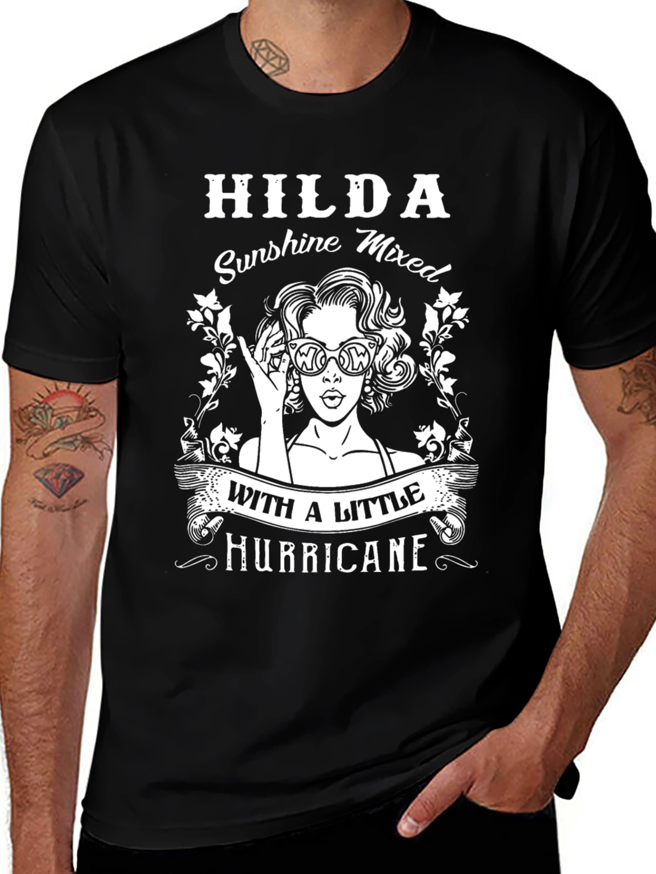 HILDA Sunshine & Hurricane Black T-Shirt