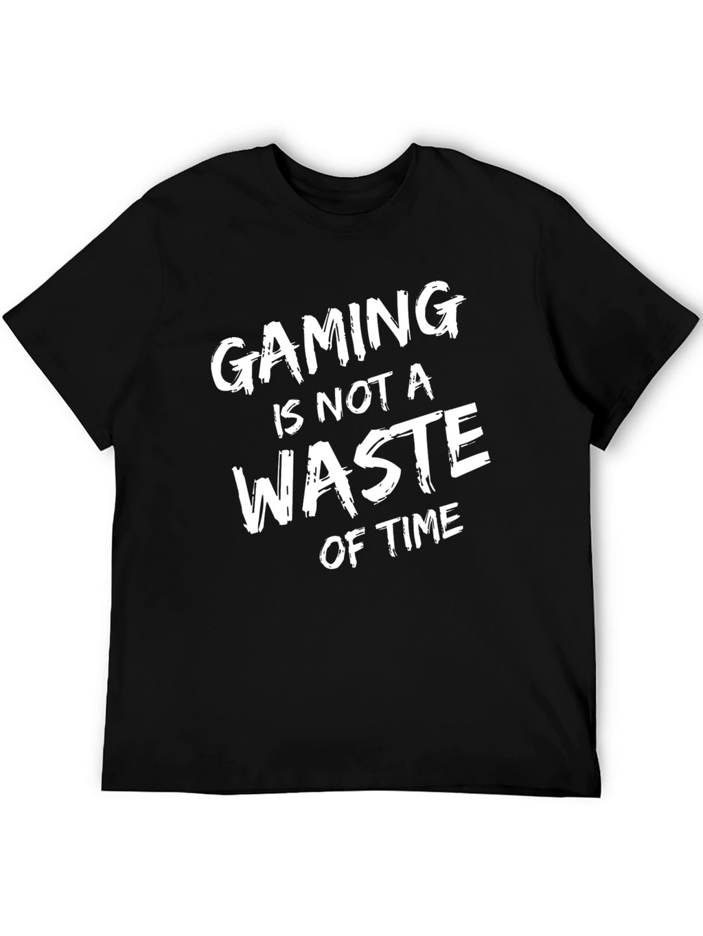 Gaming is Not a Waste of Time Black T-Shirt