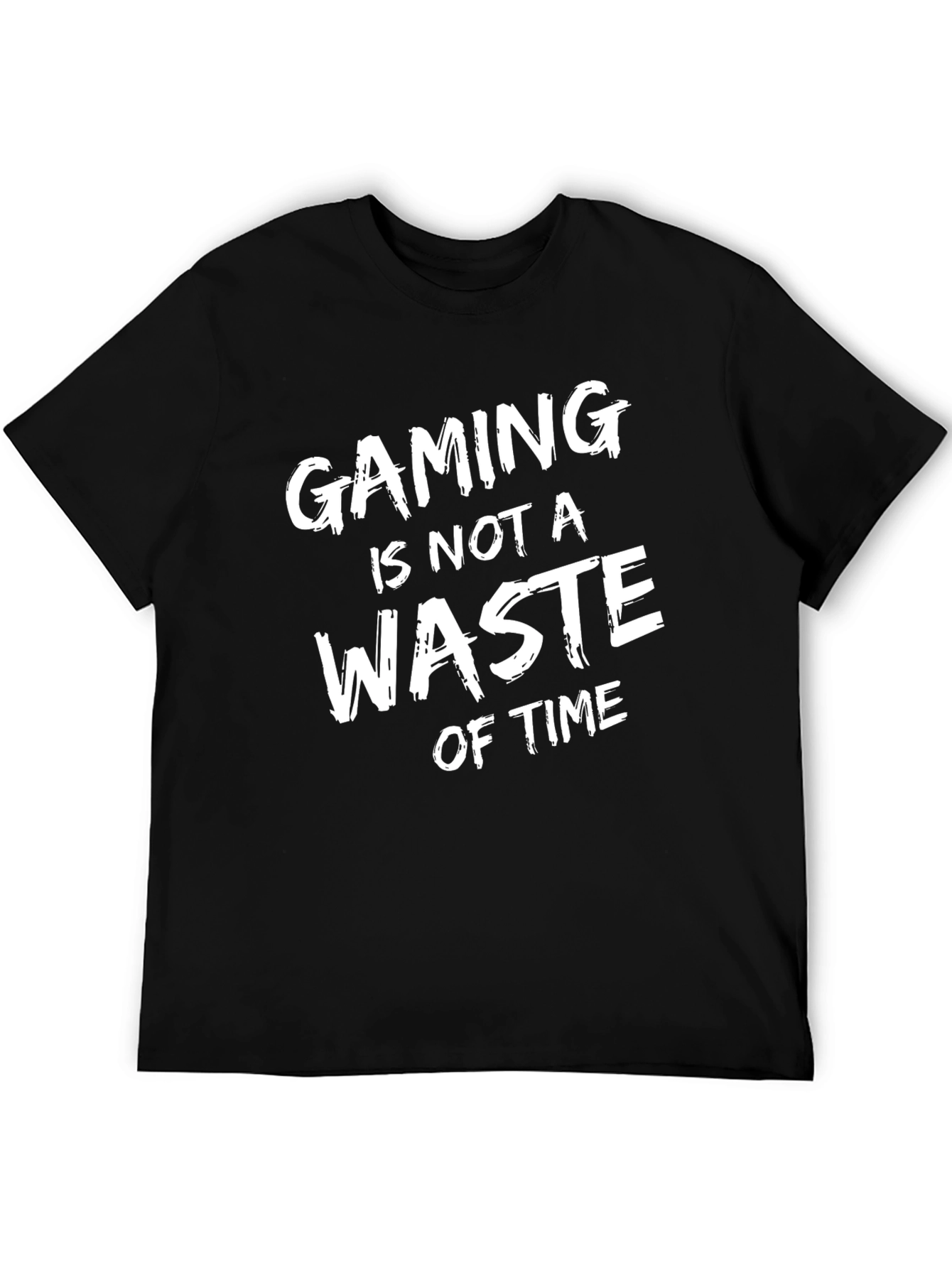 Gaming is Not a Waste of Time Black T-Shirt