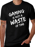 Gaming is Not a Waste of Time Black T-Shirt