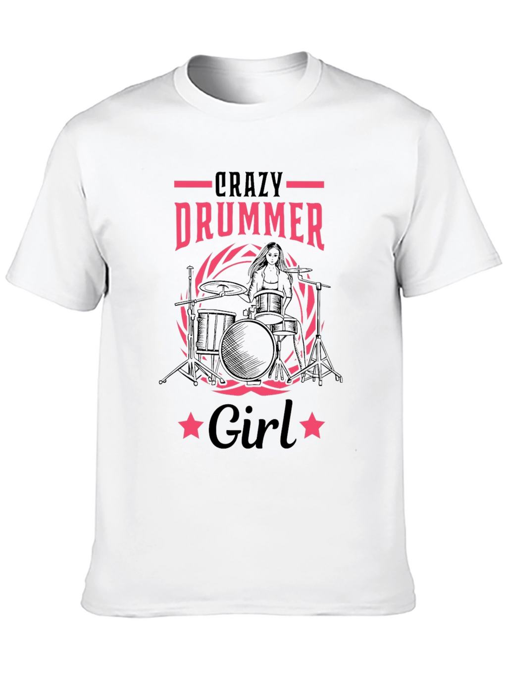 Crazy Drummer Girl Graphic Tee
