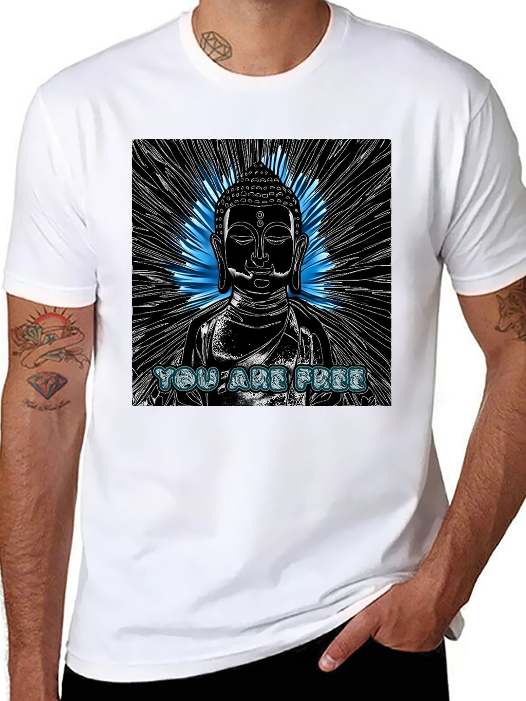Buddha You Are Free Graphic T-Shirt